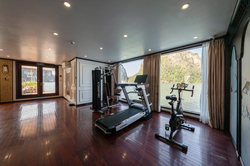 Du thuyền Cycad 6 sao B&aacute;i Tử Long - thiết bị Gym